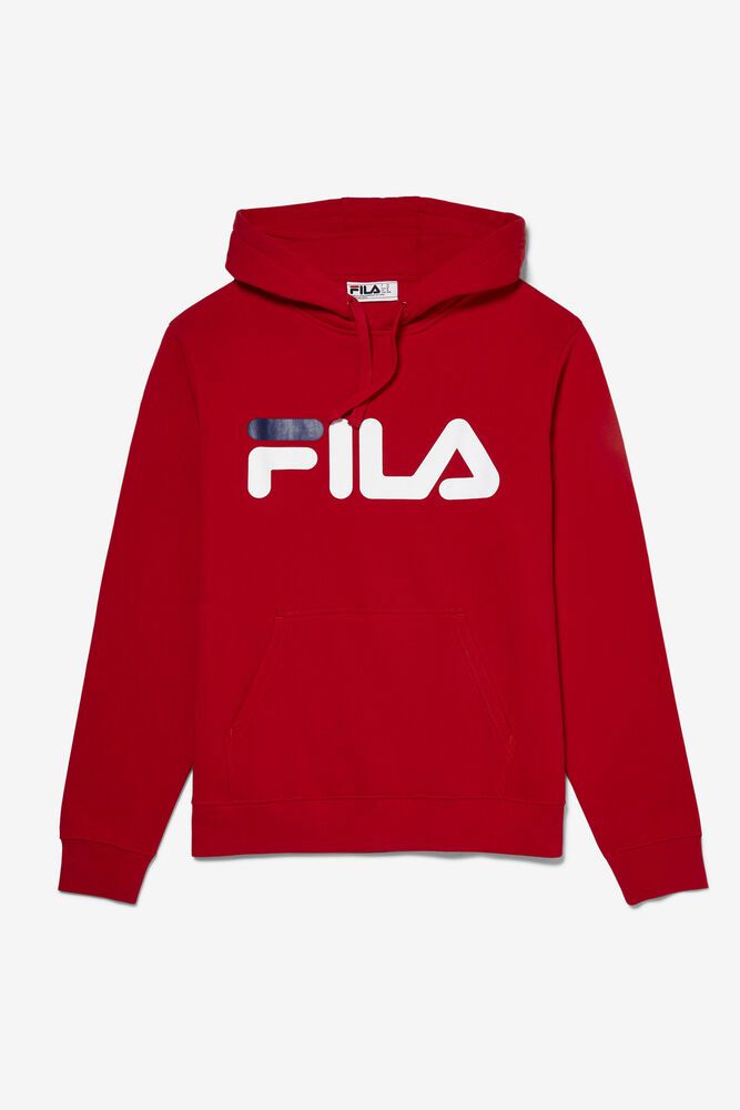 Fila Flori Hoodie Red - Mens - 98256UMLV